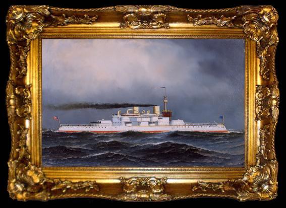 framed  Antonio Jacobsen USS Massachusetts, ta009-2